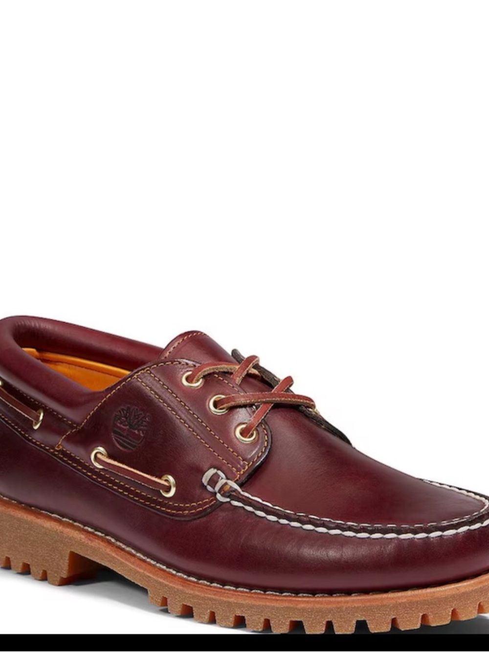 Timberland Men's 3-Eye Lug Handsewn Leather Boat Shoes sz 10